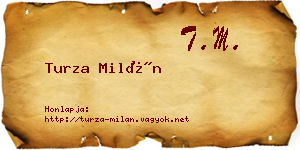 Turza Milán névjegykártya