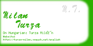 milan turza business card